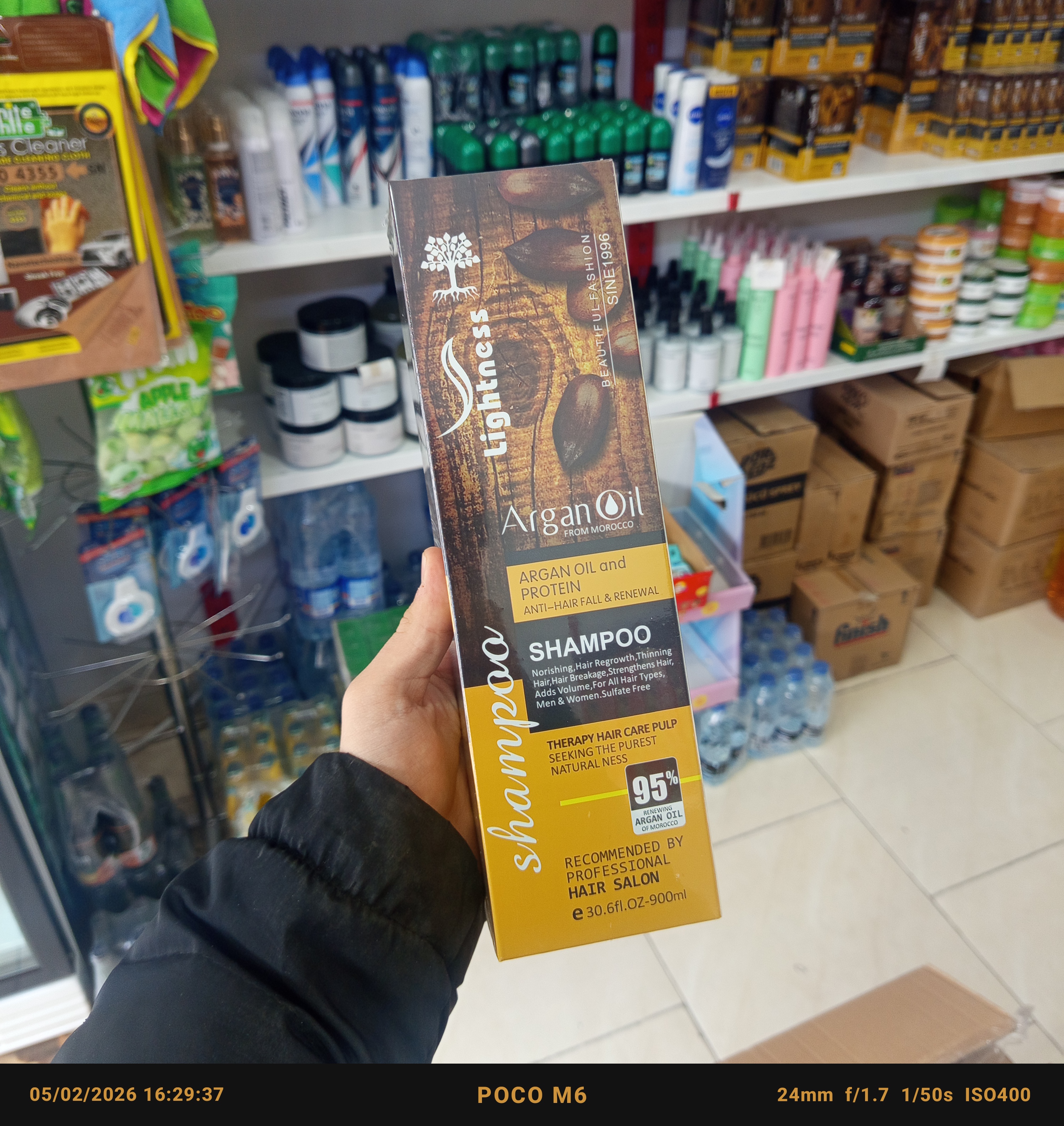 شامپوی تقویت کننده مو لایتنس اصل با حاوی 95درصد آرگان ساخت کشور اسلواکی