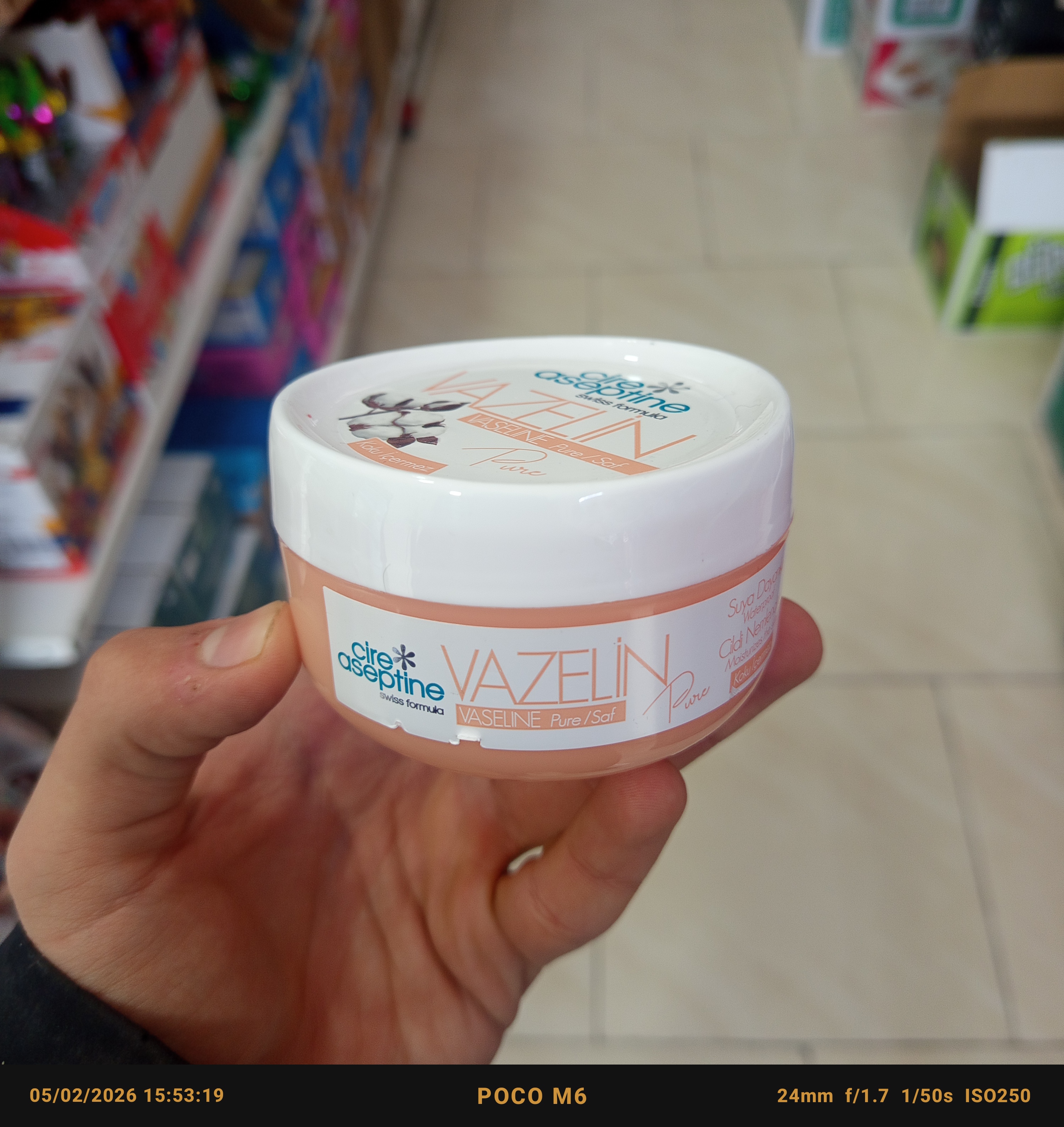 وازلین با حاوی رایحه پنبه آسپتین با حجم 150میل