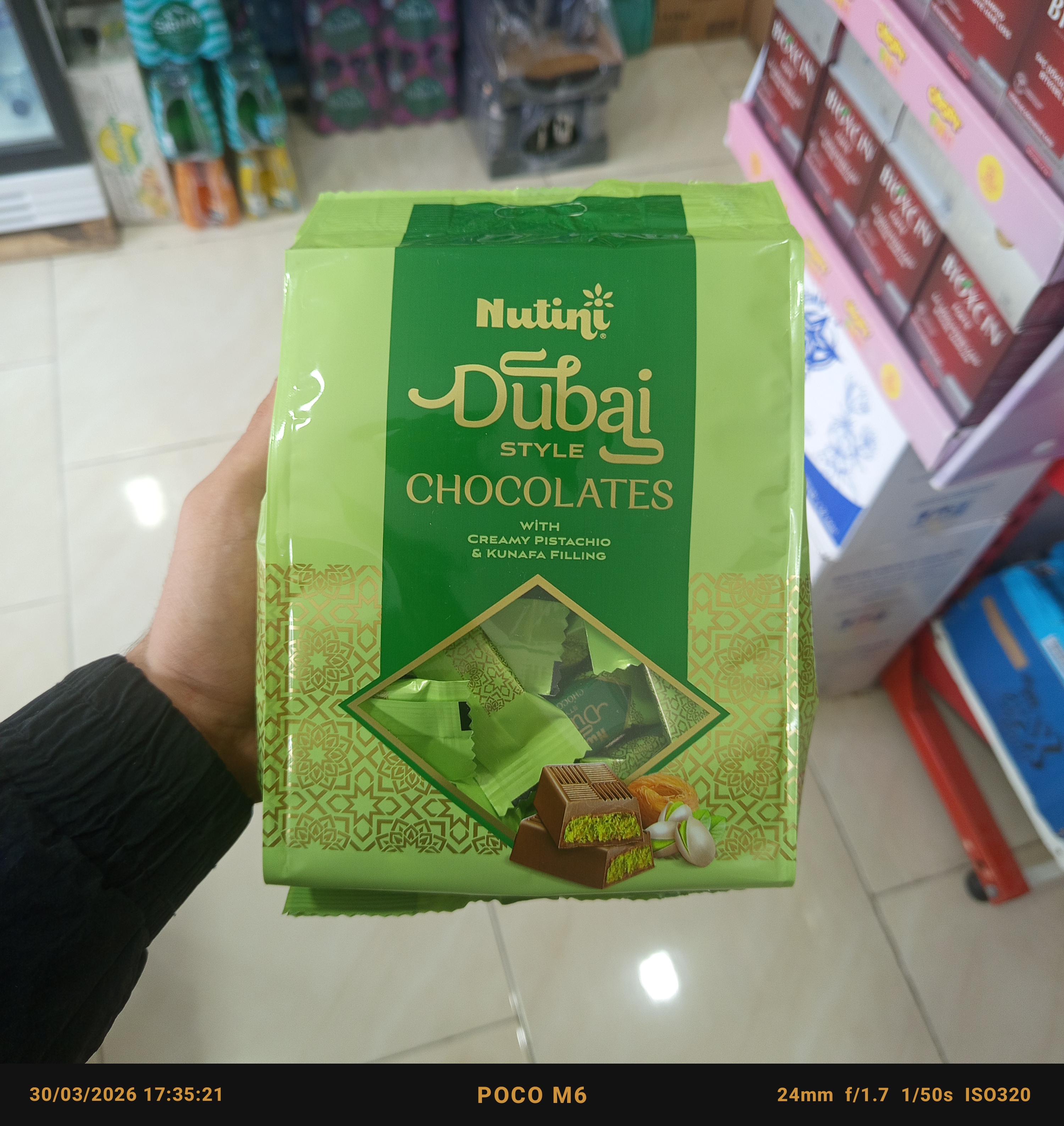 شکلات دوبی (مناسب برای پذیرایی)400گرم