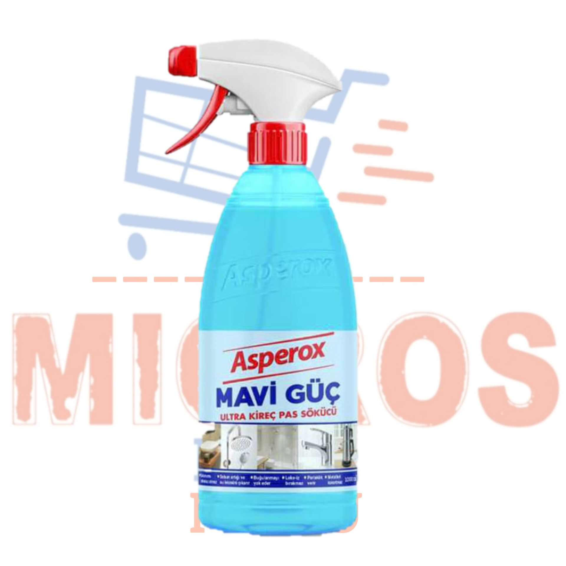 اسپری تمیز کننده سطوح آسپروکس آبی (ماوی گوچ) اصل ترکیه 1000میل