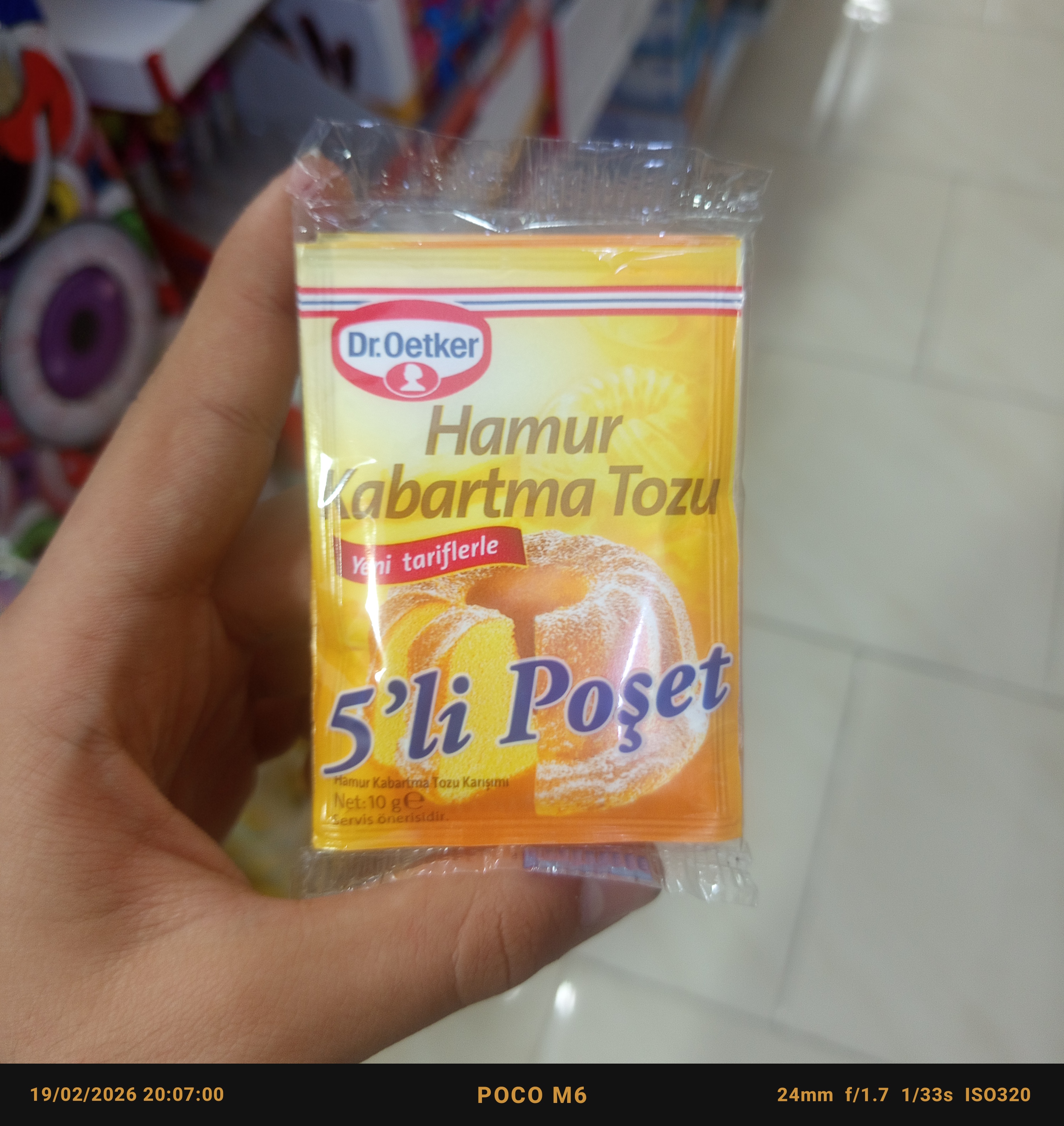 بکینگ پودر (دکتراوتکر) بسته۵عددی و وزن هر عدد۱۰گرم