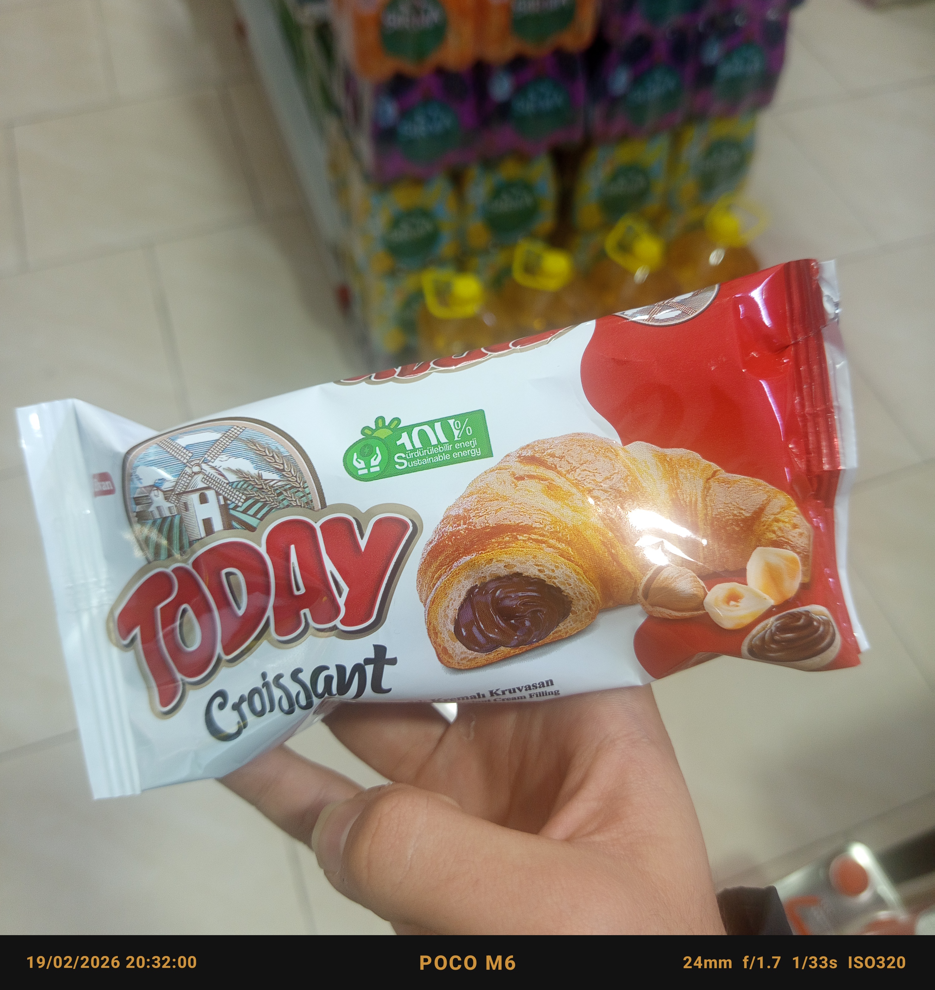 کروسان مغز شکلات خوشمزه مارک(Elvan)ساخت ترکیه