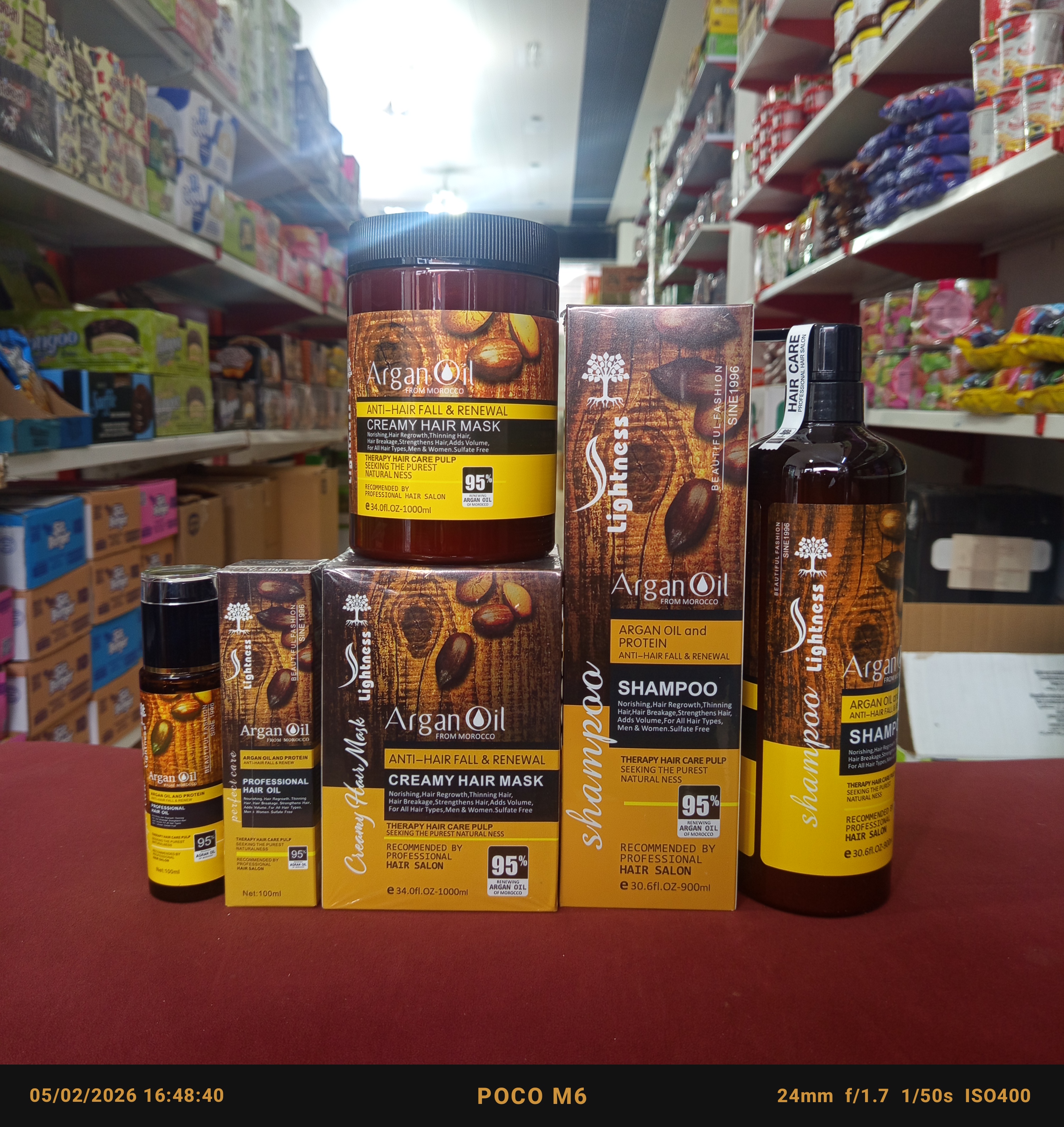 پک 3تایی شامل شامپو،ماسک مو،روغن آرگان لایتنس با حاوی 95درصد آرگان