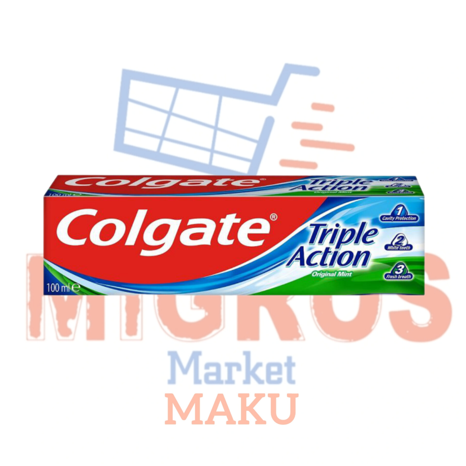 خمیردندان کولگیت مدل 1.2.3 (triple action) 100میلی اصل