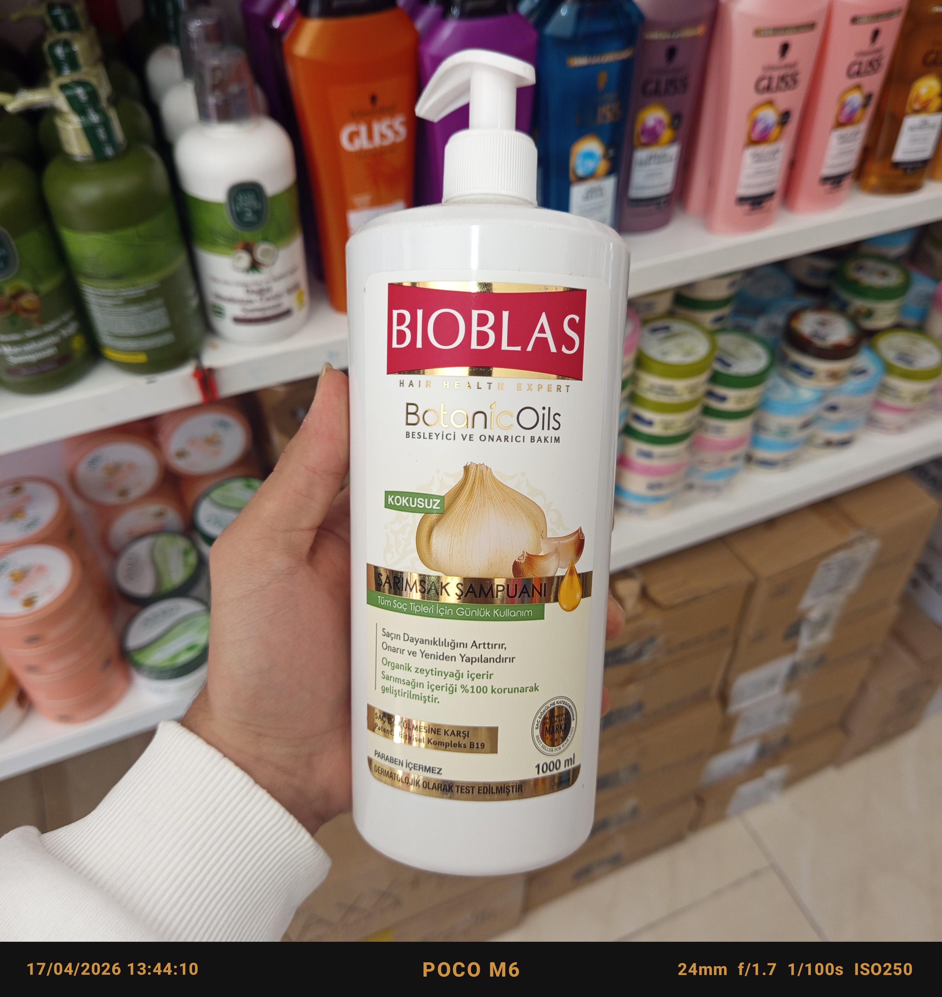 شامپو بیوبلاس اصل ضد ریزش مو روغن سیر Bioblas Shampoo Anti Hair Loss Garlic Oil
