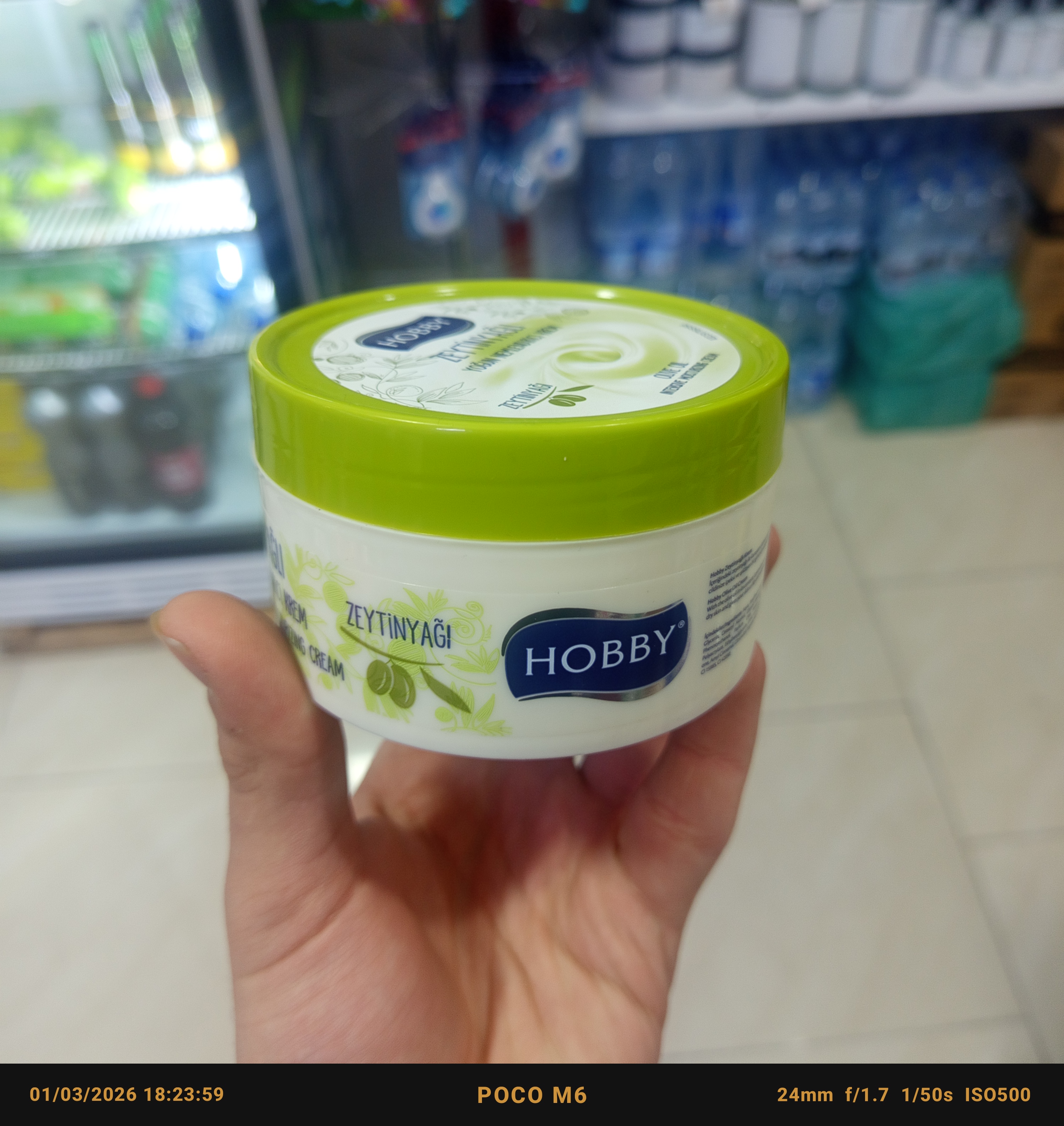 کرم مرطوب کننده دست و صورت هوبی (hobby) با حاوی روغن زیتون ۲۵۰میل