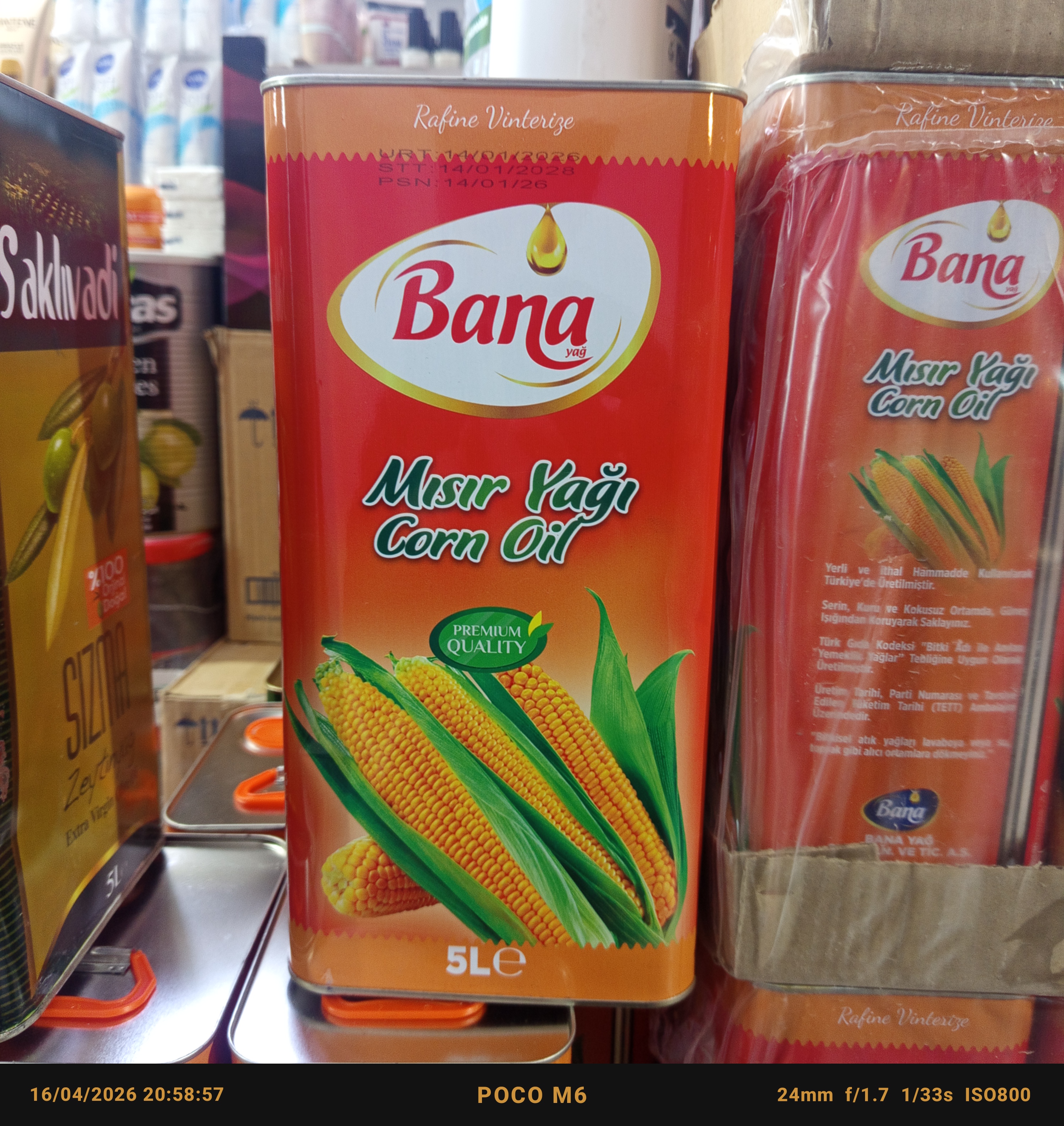 روغن ذرت بانا (bana) 5 لیتری اصل ترکیه و با کیفیت عالی