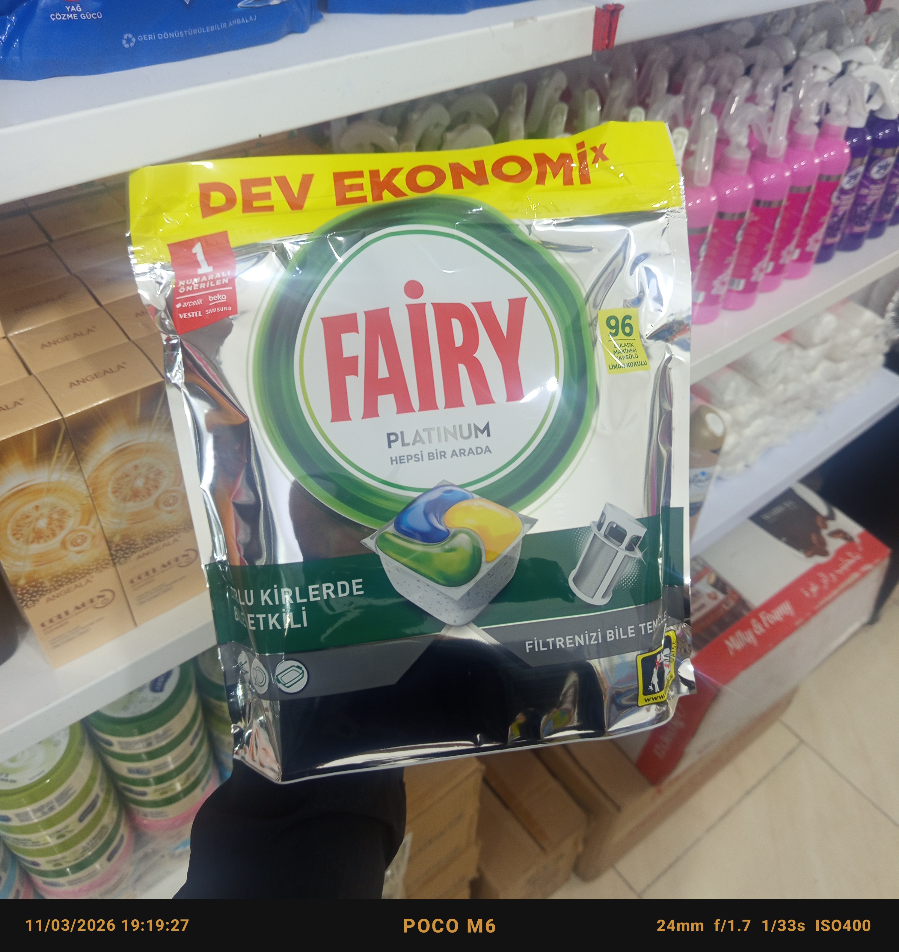 قرص ماشین ظرفشویی فیری پلاتینیوم ۹۶عددی