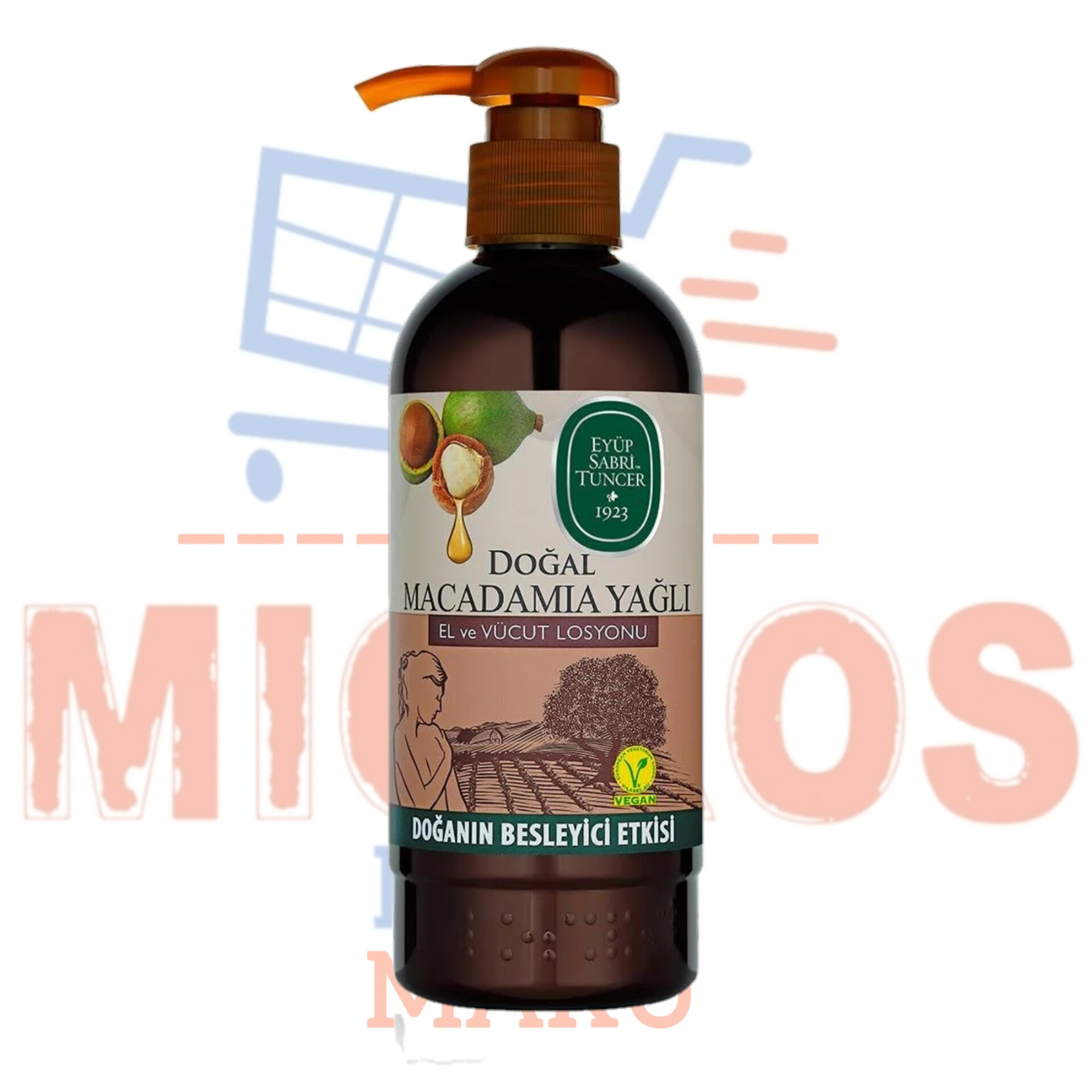 کرم لوسیون دست و بدن ایوب صبری با عصاره روغن ماکادمیا (250میلی)