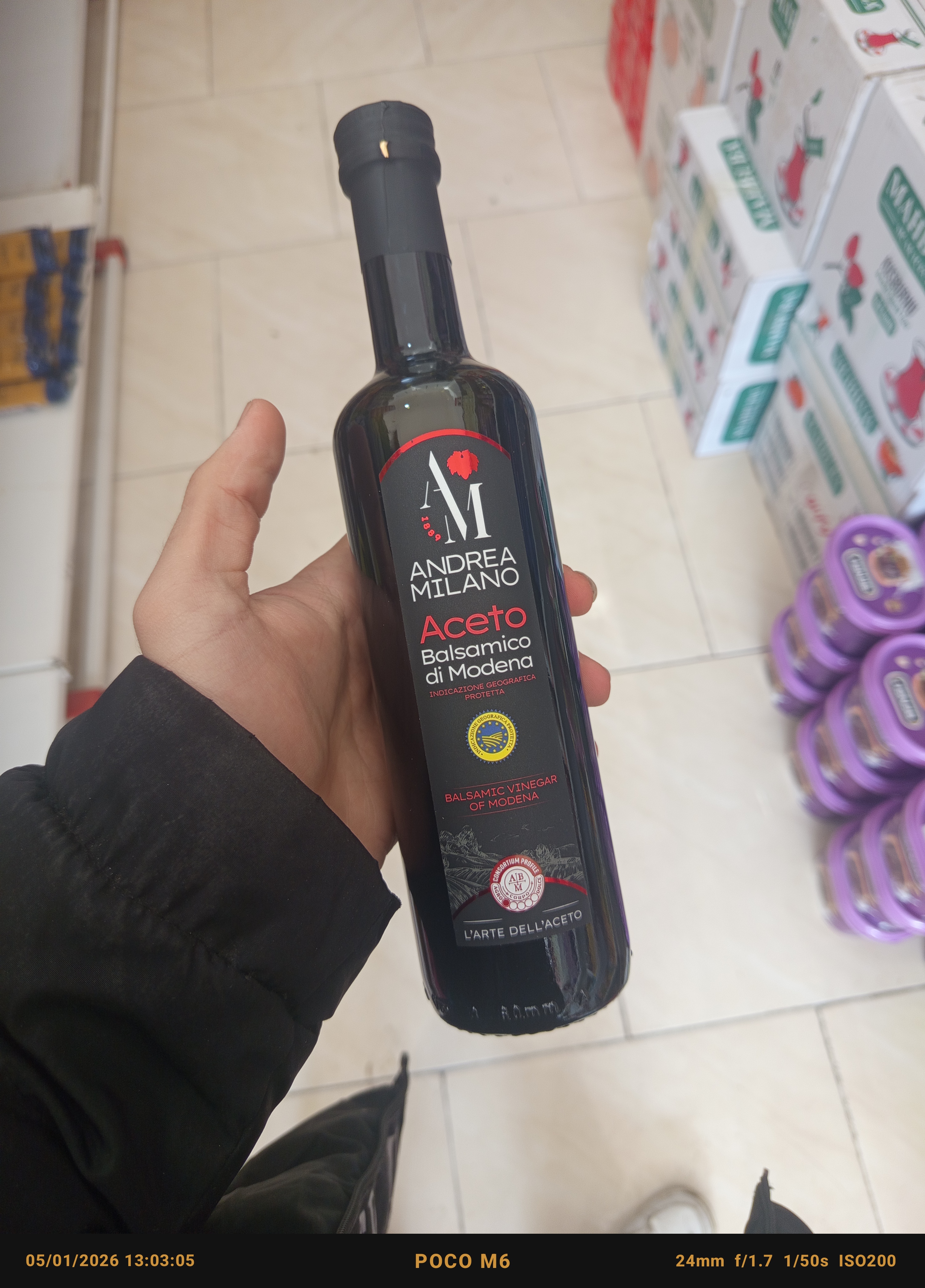 سرکه بالزامیک انگور سیاه طبیعی (500میل) ساخت ایتالیا