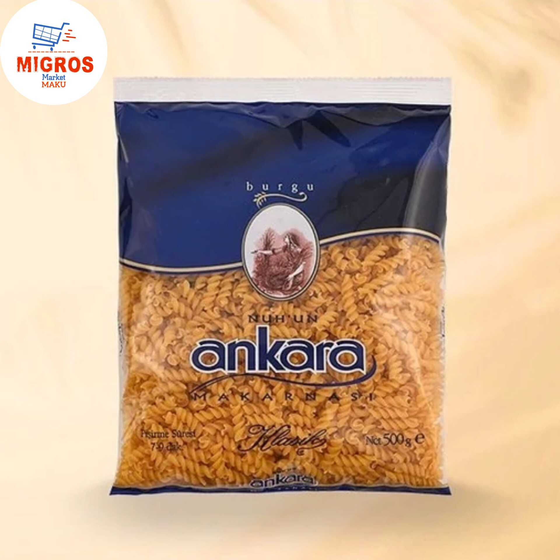 ماکارونی آنکارا (Ankara) مدل فرمی بورگو(پیچی)500گرمی